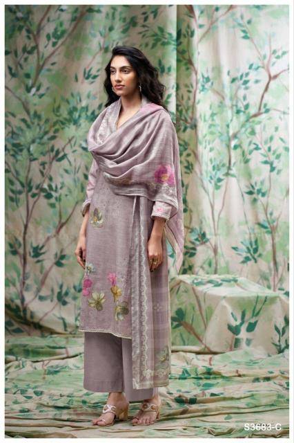 Ganga farnaz 3683 Dress material suppliers in Delhi